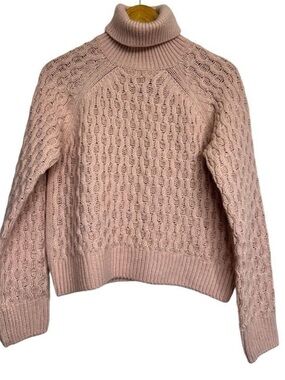 Laundry by Shelli Segal Pink Knit Turtleneck Sweater Large